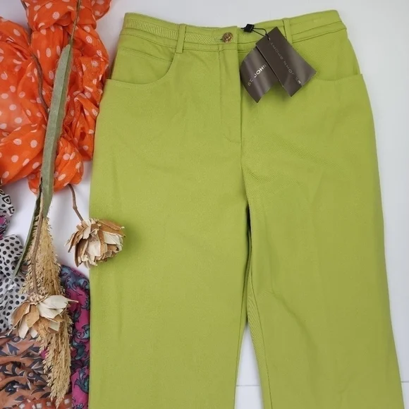 New St. John Green Classic 5 Pocket Marie Sport Slight Flare Women's Pan… - Picture 7 of 16